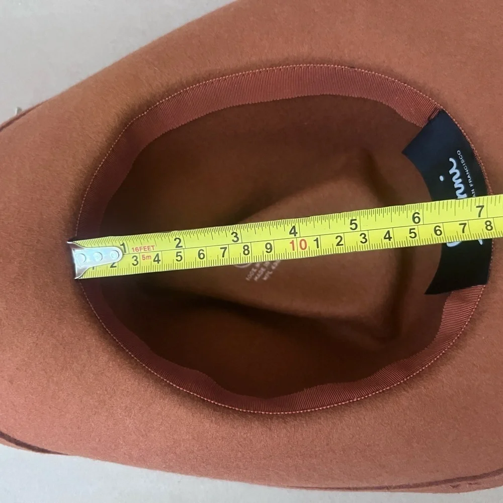 Sonni Rustic Brown With Medallion Detail 100% Wool Felt Cowboy Hat Western Hat